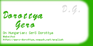 dorottya gero business card